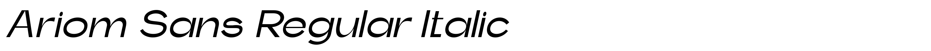 Ariom Sans Regular Italic